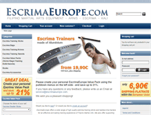 Tablet Screenshot of escrimaeurope.com